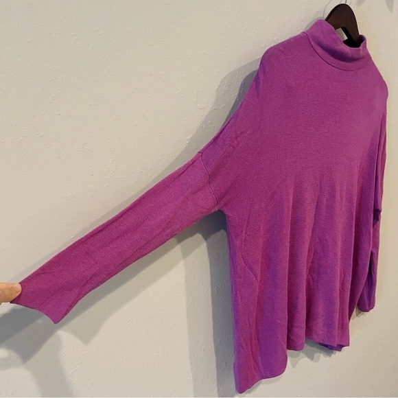 Lou & Grey Purple Mock Neck Tunic Sweater - Picture 4 of 7